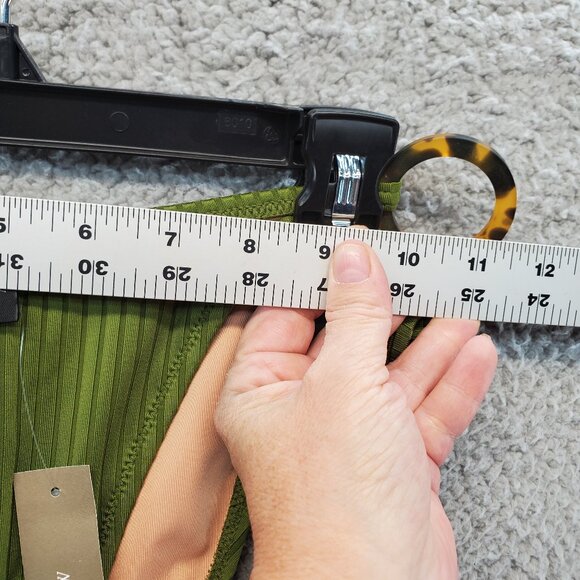 J.Crew Wide Rib Curved Waist Cheeky String Bikini Bottom Rings Green - Picture 2 of 8